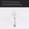 Mini - Crochet d'oreille Bluetooth - mains libres - écouteur en cuir avec microphone - bruit annulling