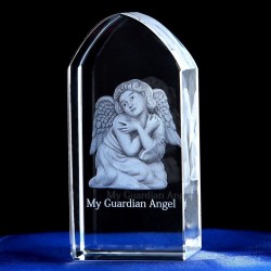 3D laser gravé cube - Jésus - ange - vierge Mary - statue en cristal