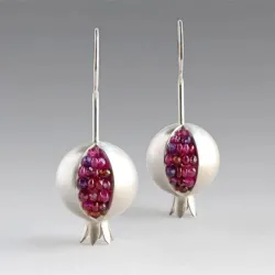 Gold / silver pomegranate - elegant earringsEarrings