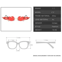 Sexy - lunettes de soleil vintage - flammes de feu