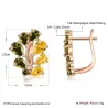 Arbre d'olivier de couleur zircon - boucles d'oreilles luxueuses