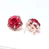 Crystals & red rose - small earringsEarrings
