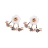 Petites marguerites avec cristaux - boucles d'oreille