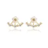 Petites marguerites avec cristaux - boucles d'oreille
