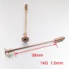 Twisted industrial barbell - body piercing - stainless steel - 38mmEarrings