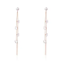 Tassels avec cristaux - boucles d'oreilles longues