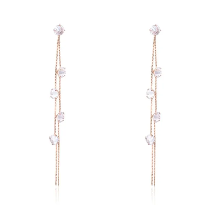 Tassels avec cristaux - boucles d'oreilles longues