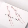 Tassels avec cristaux - boucles d'oreilles longues