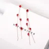 Tassels avec cristaux - boucles d'oreilles longues