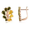 Arbre d'olivier de couleur zircon - boucles d'oreilles luxueuses