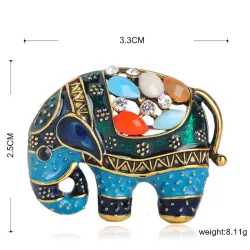 éléphant de Thaïlande avec des cristaux - broche