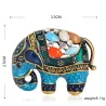 éléphant de Thaïlande avec des cristaux - broche