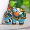 éléphant de Thaïlande avec des cristaux - broche