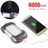 Lanterne portable - feu de camping / tente - dimmable - banque d'alimentation d'urgence - imperméable - 6000mAh