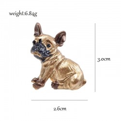 Small dog - gold plated brooch
