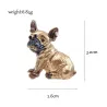 Petit chien - broche plaquée or