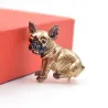Petit chien - broche plaquée or