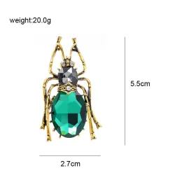 Cristaux verts - broche