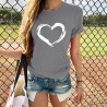 Heart printed t-shirt - short sleeveBlouses & shirts