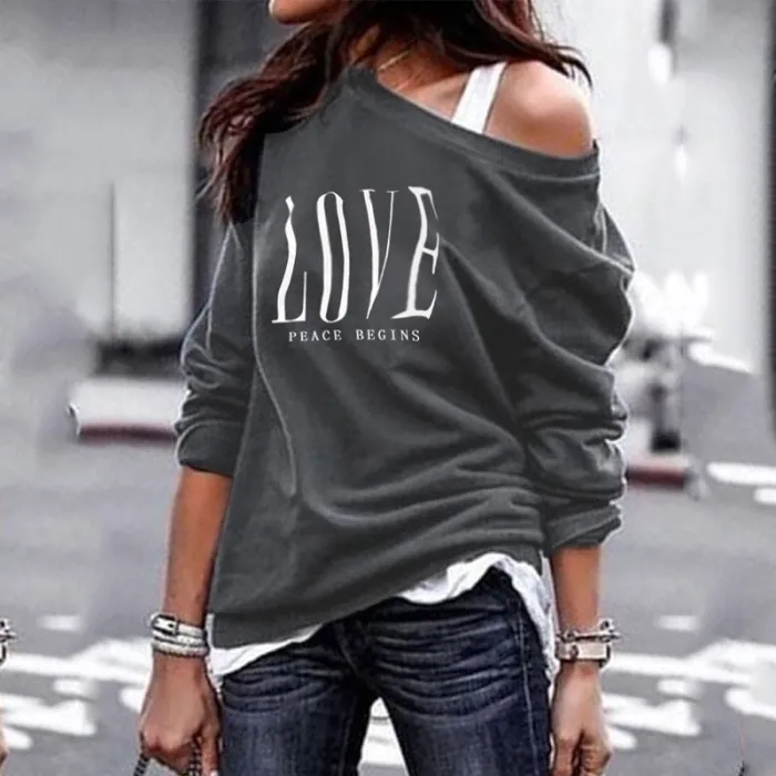 T-shirt à manches longues - imprimé LOVE