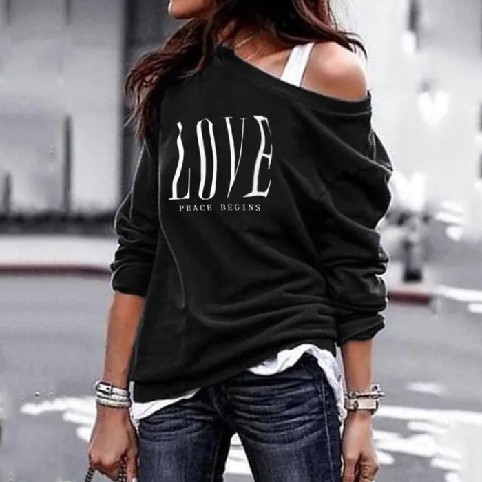 T-shirt à manches longues - imprimé LOVE