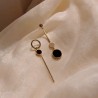 Long earrings with black circleEarrings