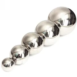 Boule décorative en argent - effet miroir - acier inoxydable