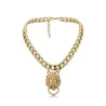 Hip-hop short chain with lion's head - gold necklaceNecklaces