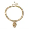 Hip-hop short chain with lion's head - gold necklaceNecklaces
