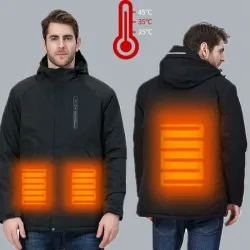 USB - veste thermique chauffée avec capuche / fermeture à glissière - étanche