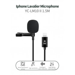 YC-LM10 II - 1.5m - 3m - 6m - microphone professionnel Lavalier - câble pour iPhone
