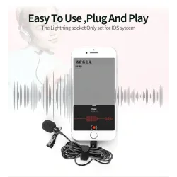 YC-LM10 II - 1.5m - 3m - 6m - microphone professionnel Lavalier - câble pour iPhone
