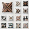Bois / motif tribal ethnique - housse de coussin - polyester - 45 * 45cm