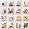 Design abstrait imprimé - housse de coussin - polyester - 40 * 40cm - 45 * 45cm