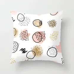 Design abstrait imprimé - housse de coussin - polyester - 40 * 40cm - 45 * 45cm