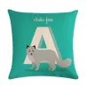 Animal alphabet - cushion cover - cotton - 45 * 45cmCushion covers