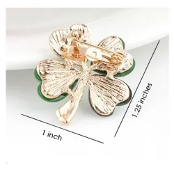 Quatre trèfles de feuilles - broche de cristal