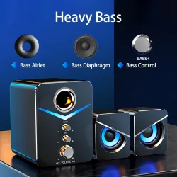 Ordinateur set - Bluetooth 5.0 - USB - son stéréo - basse
