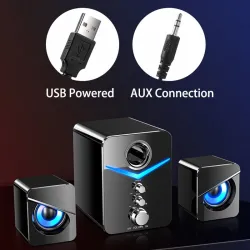 Ordinateur set - Bluetooth 5.0 - USB - son stéréo - basse