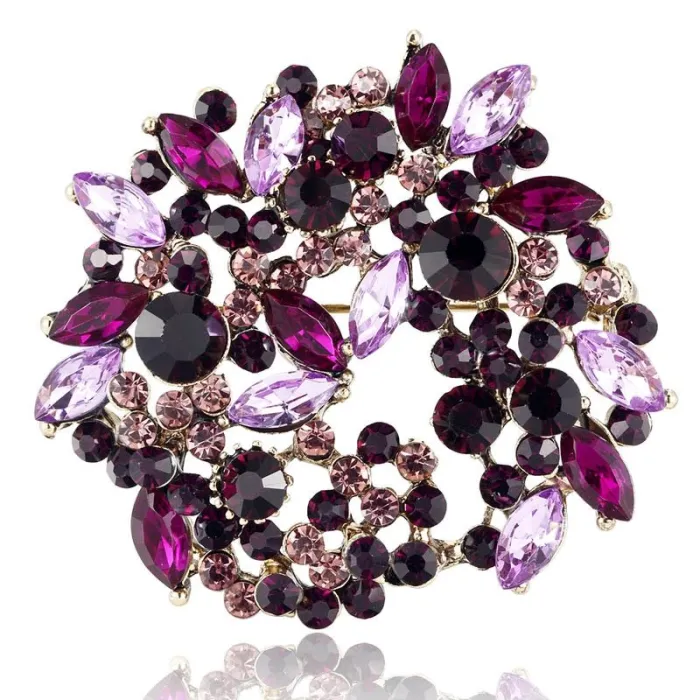 Fleurs de cristal - broche