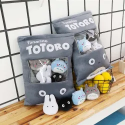 Totoro pillow toy - with 4pcs totoro characters
