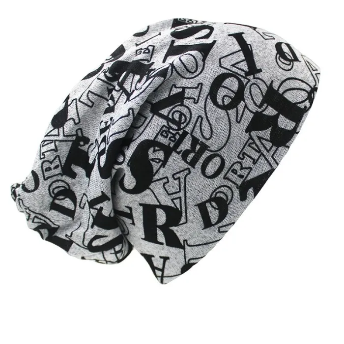 Creative letters beanie - with changeable scarf - unisex