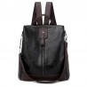 Leather backpack for women - anti-theft