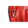 Sac à main en cuir - bandoulière - petite pochette - motif géométrique - ensemble 3 pièces