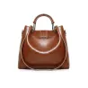 Elegant leather handbag - crossbody - small clutch bag - 3 pieces setSets