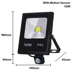 10W - 30W - 50W - 220V - LED floodlight - waterproof reflector - motion sensorFloodlights