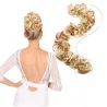 Chouchou élastique - cheveux synthétiques bouclés - chignon - queue de cheval - extension de cheveux