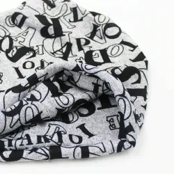 Creative letters beanie - with changeable scarf - unisex