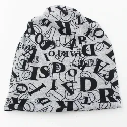 Creative letters beanie - with changeable scarf - unisex