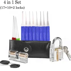 Transparent lock pin set - locksmith supply kit